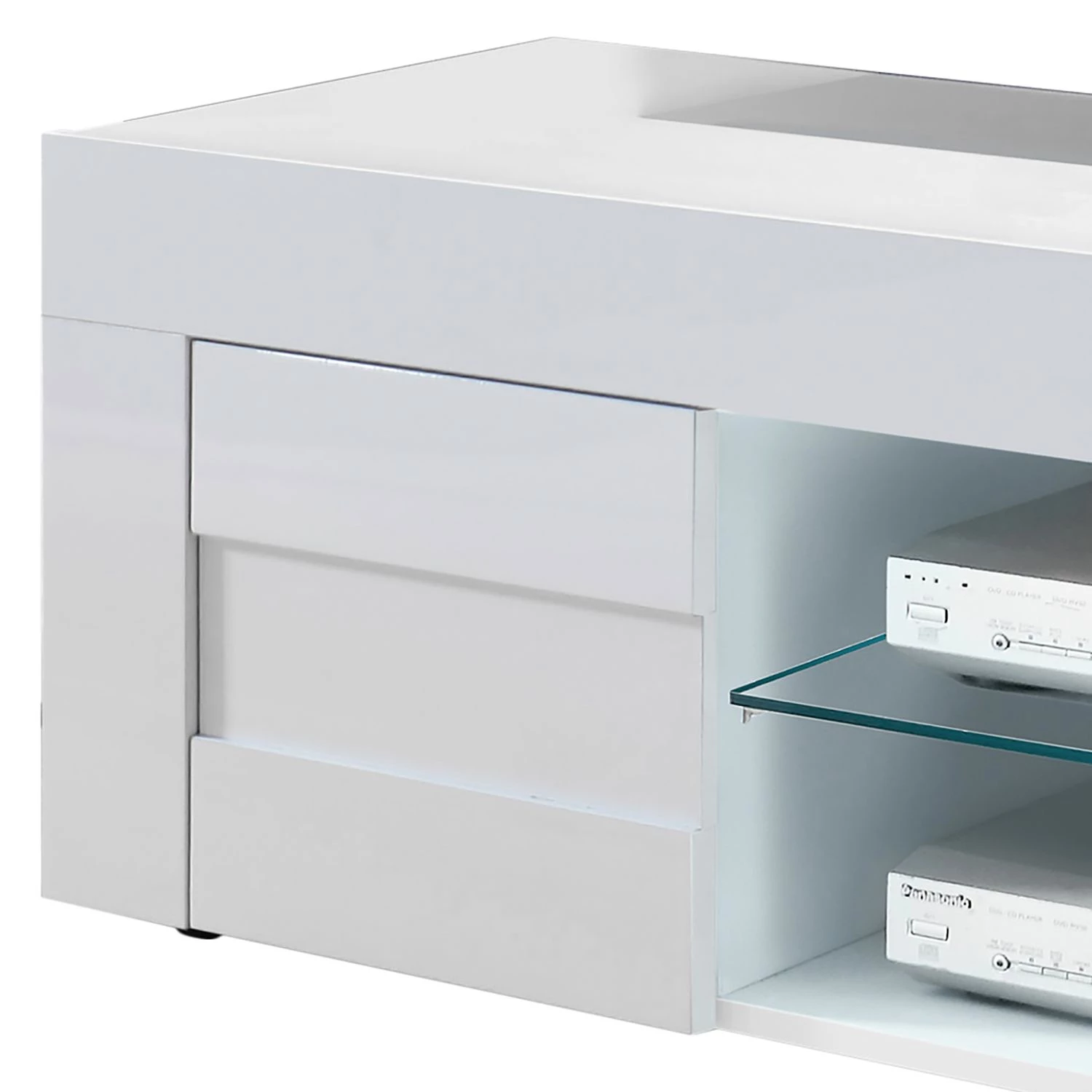 LC Spa Meuble TV Easy - Blanc brillant - Largeur : 181 cm 4 LC Spa Meuble TV Easy - Blanc brillant - Largeur : 181 cm – Image 2