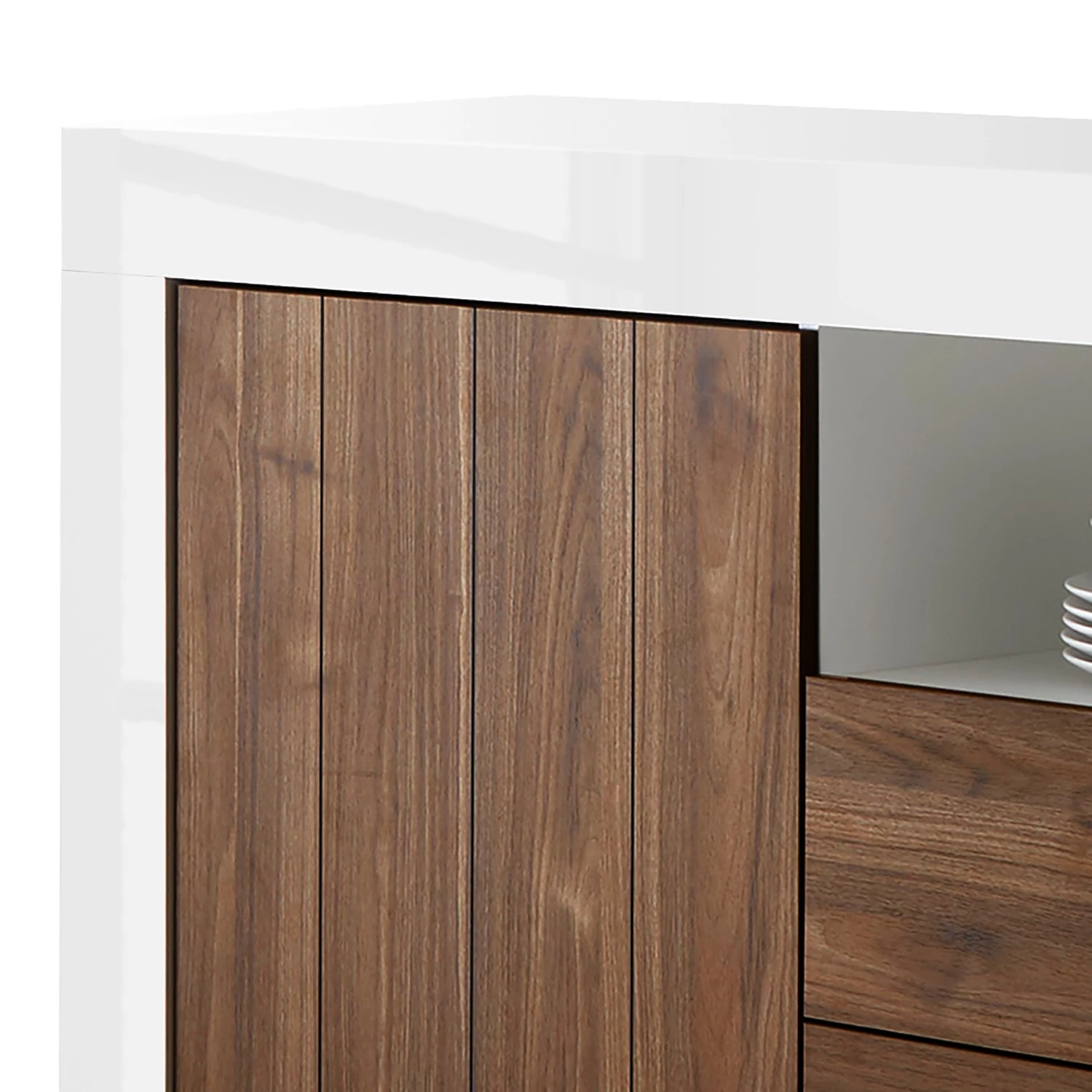 LC Spa Buffet Urbino I - Imitation noisetier / Blanc 9 LC Spa Buffet Urbino I - Imitation noisetier / Blanc – Image 7