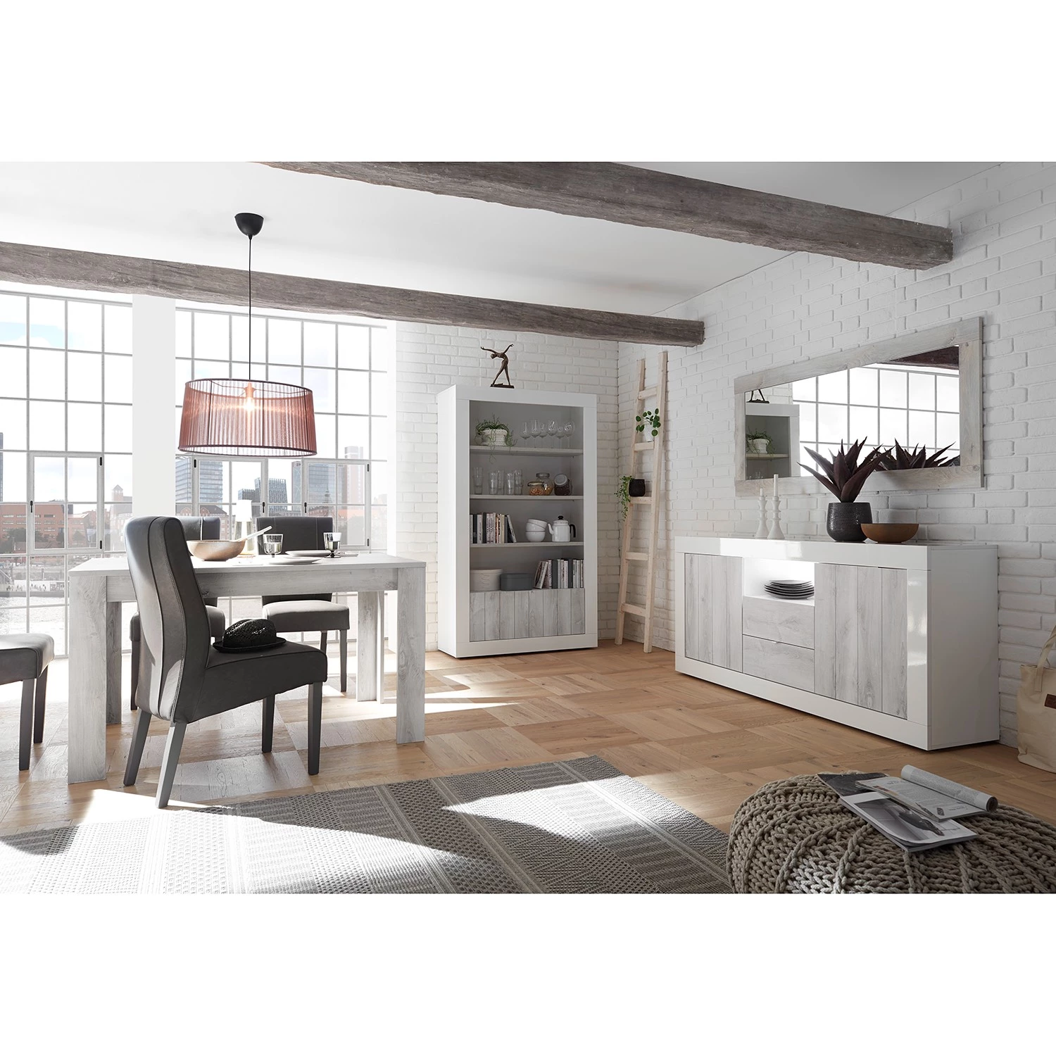 LC Spa Buffet Urbino I - Gris clair / Blanc 7 LC Spa Buffet Urbino I - Gris clair / Blanc – Image 5