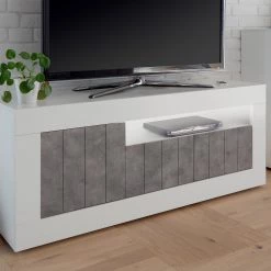 LC Spa Meuble TV Urbino - Imitation béton / Blanc -Meubles de salon Soldes 1000178446 201029 09003200670 MOOD DETAILS P000000001000178446 mood