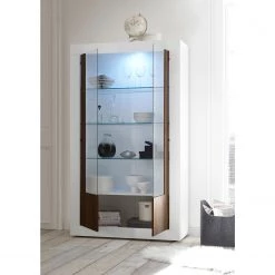 LC Spa Vitrine Urbino - Imitation noisetier / Blanc -Meubles de salon Soldes 1000178447 201029 09005900677 MOOD DETAILS P000000001000178447 mood