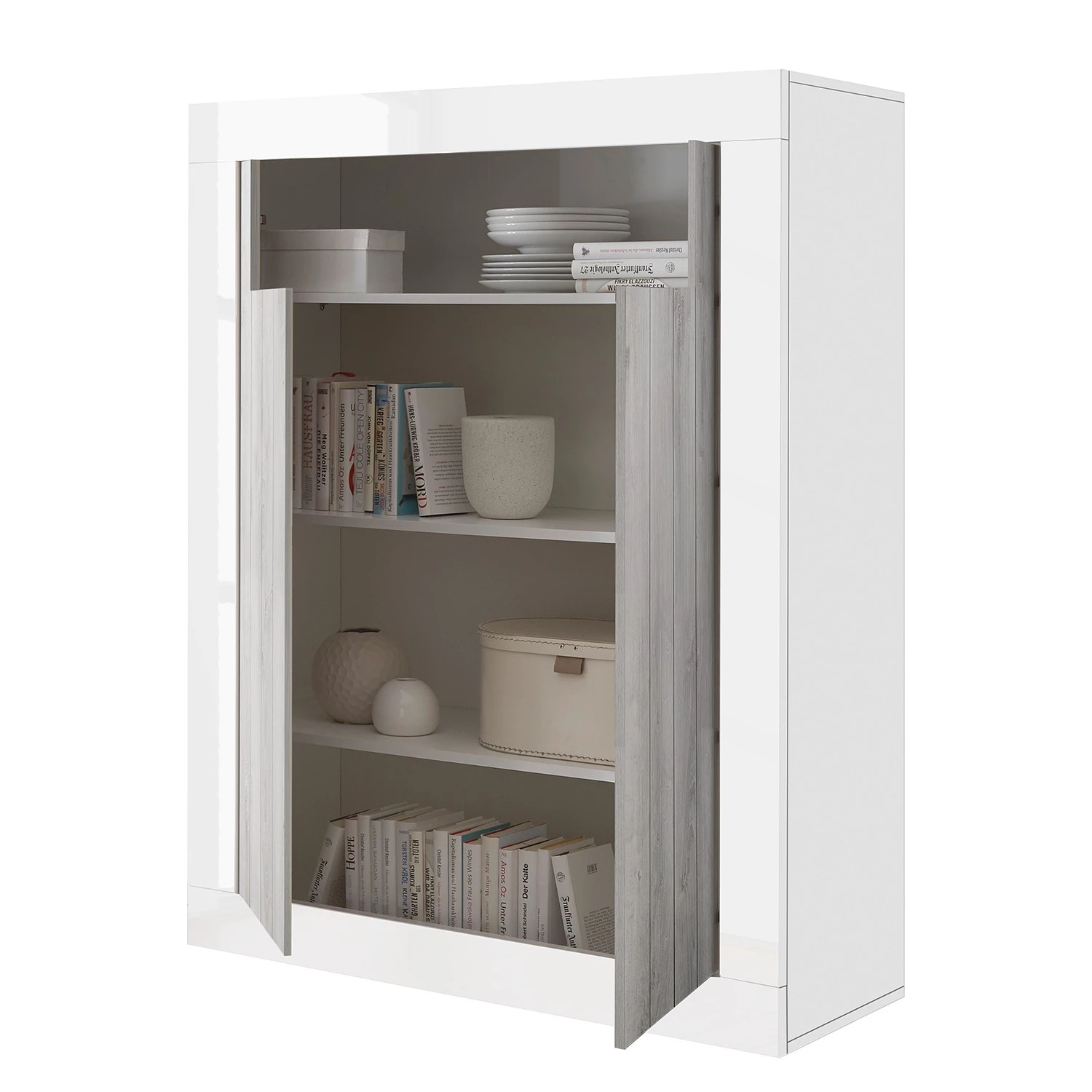 LC Spa Buffet haut Urbino - Gris clair / Blanc 8 LC Spa Buffet haut Urbino - Gris clair / Blanc – Image 6