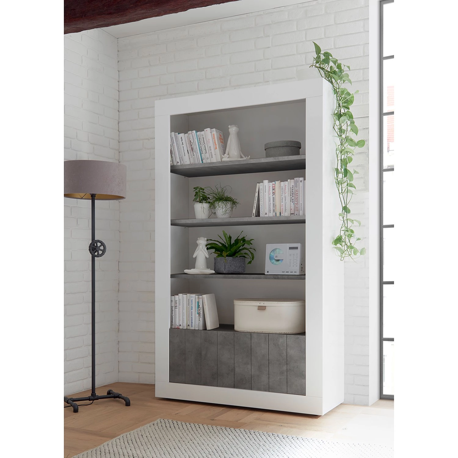 LC Spa Étagère Urbino - Imitation béton / Blanc 4 LC Spa Étagère Urbino - Imitation béton / Blanc – Image 2