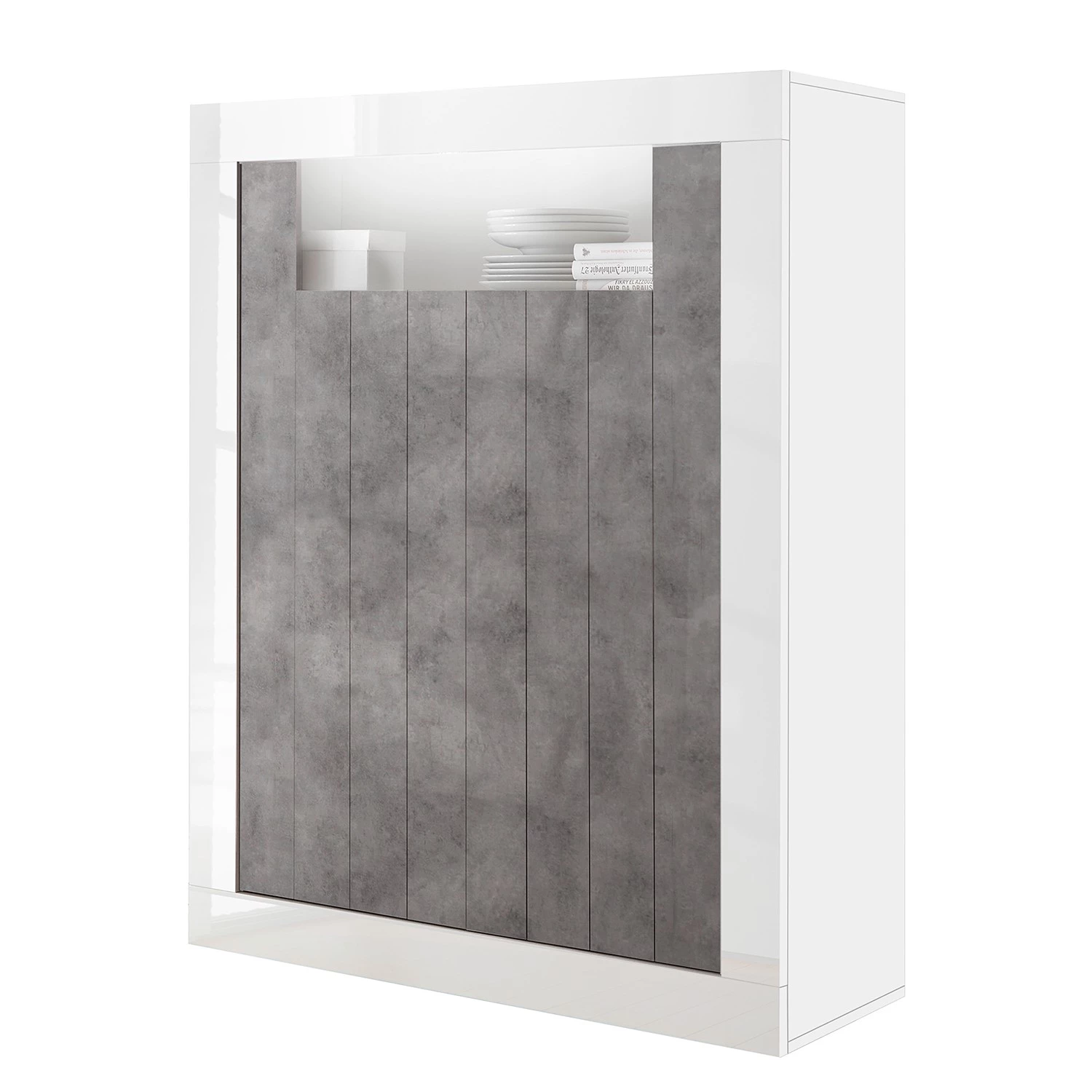 LC Spa Buffet haut Urbino - Imitation béton / Blanc 3 LC Spa Buffet haut Urbino - Imitation béton / Blanc