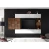 LC Spa Ensemble meubles TV Infinity VII (4 él.) - Blanc / Imitation noyer foncé -Meubles de salon Soldes 1000178620 190807 06302600027 MOOD IMAGE P000000001000178620 mood