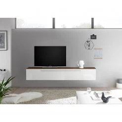 LC Spa Meuble TV Infinity - Blanc / Imitation noyer foncé -Meubles de salon Soldes 1000178631 211006 105808000024 MOOD DETAILS P000000001000178631 mood