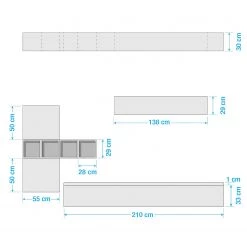 LC Spa Ensemble meubles TV Infinity VI (9 él.) - Blanc / Imitation noyer foncé 15 LC Spa Ensemble meubles TV Infinity VI (9 él.) - Blanc / Imitation noyer foncé -Meubles de salon Soldes 1000178648 190807 06303500180 SKETCH DETAILS P000000001000178648 sketch