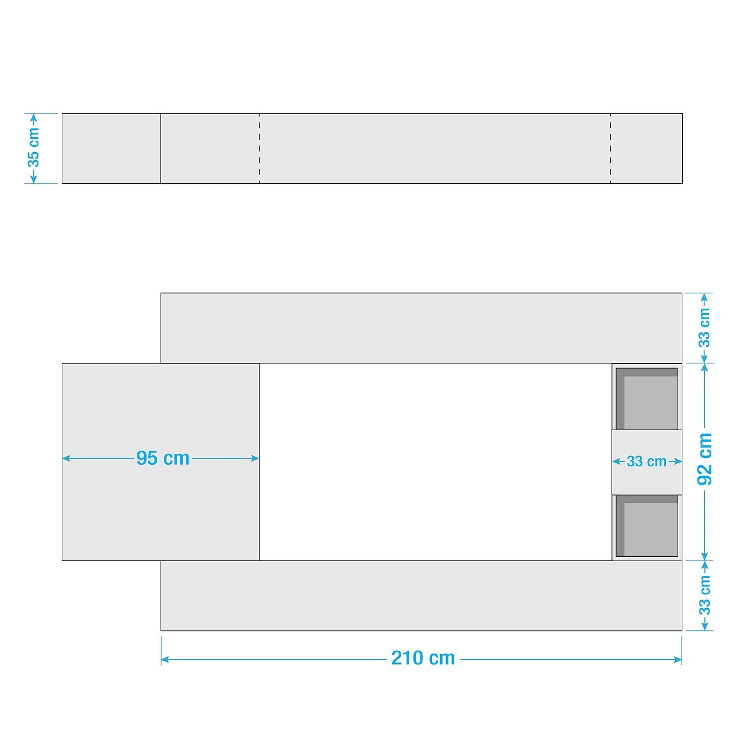 LC Spa Ensemble meubles TV Infinity VII (4 él.) - Blanc 7 LC Spa Ensemble meubles TV Infinity VII (4 él.) - Blanc – Image 5