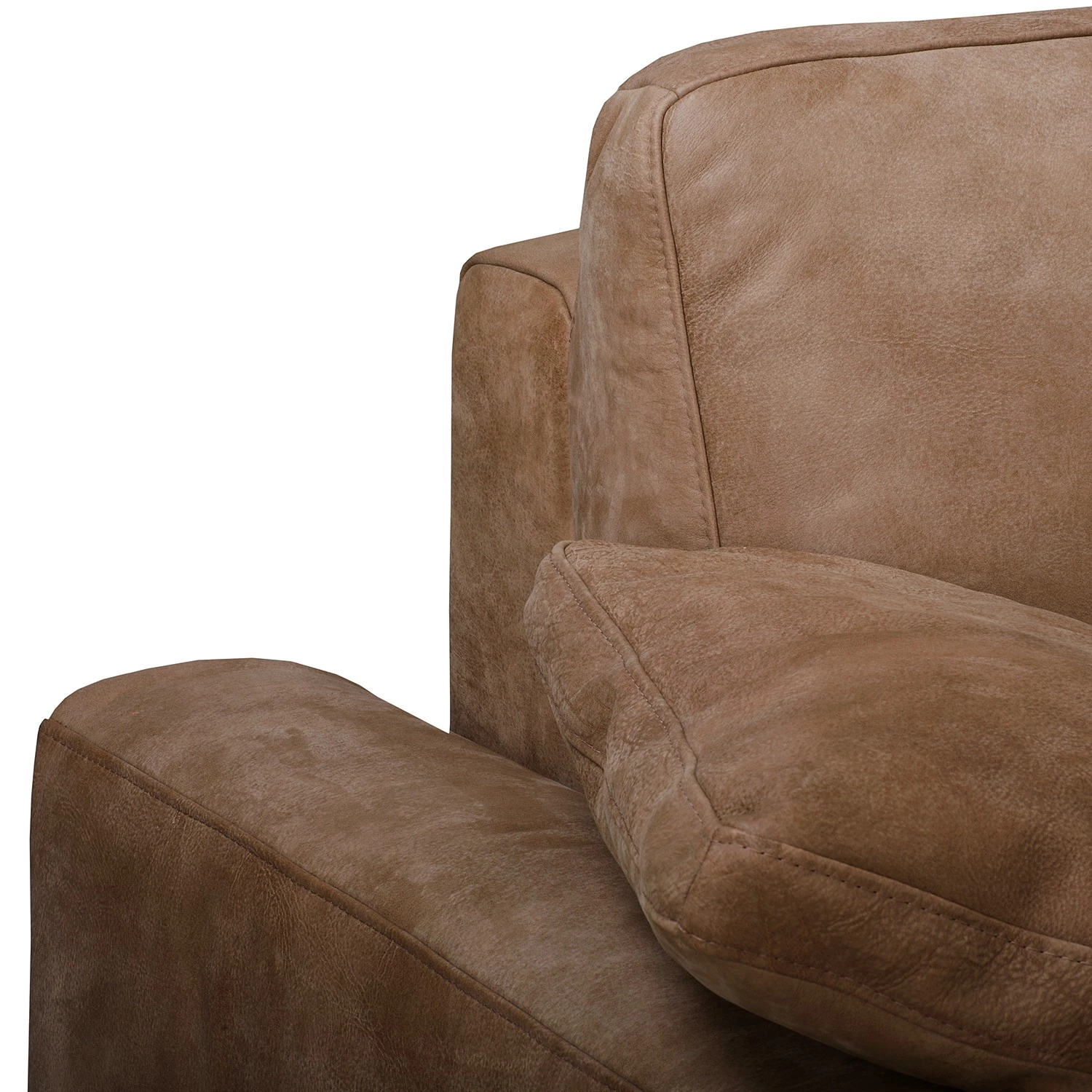 Ars manufacti Canapé Hendra I (3 places) - Cuir véritable - Marron 8 Ars manufacti Canapé Hendra I (3 places) - Cuir véritable - Marron – Image 6