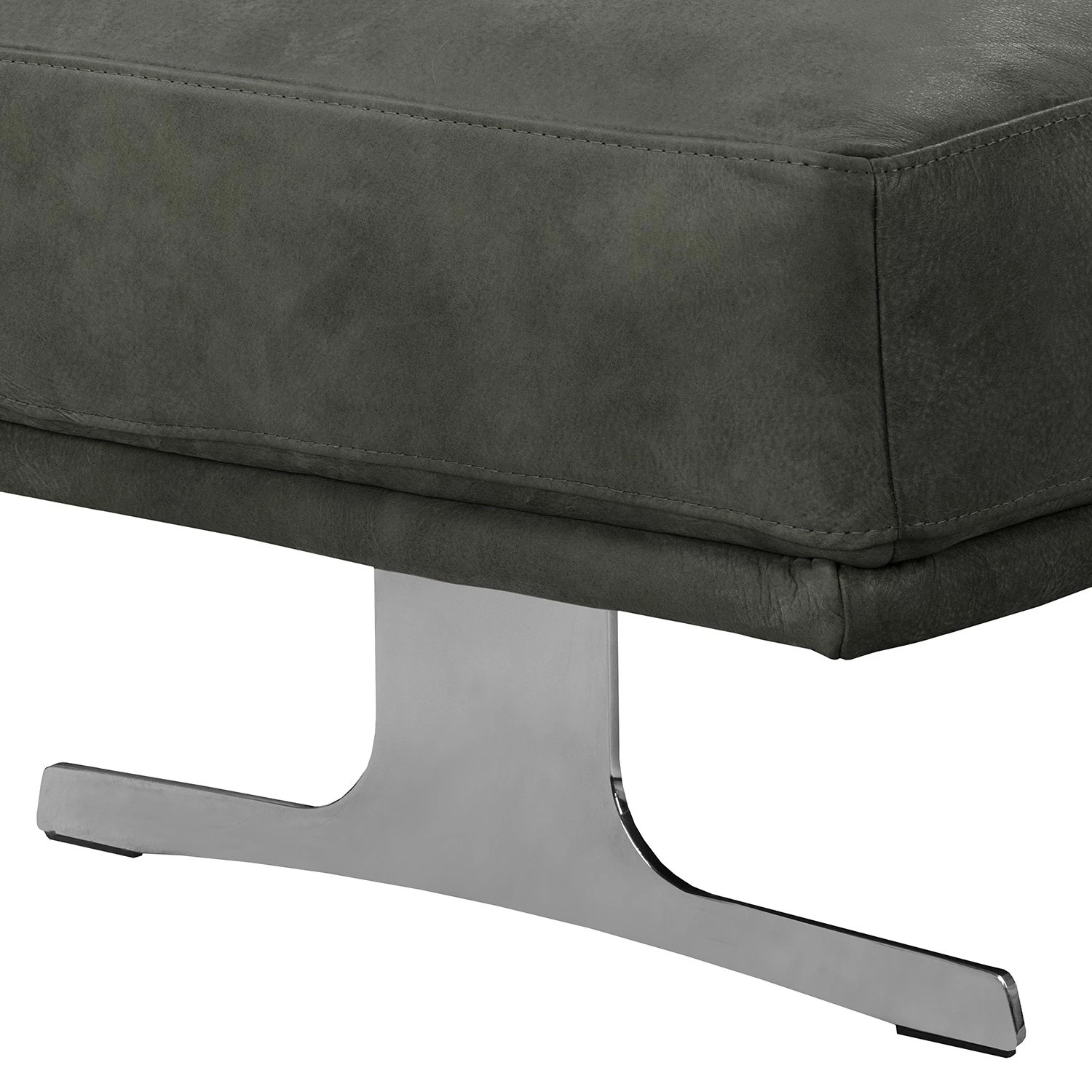 Ars manufacti Repose-pieds capitonné Hendra I - Cuir véritable - Anthracite 8 Ars manufacti Repose-pieds capitonné Hendra I - Cuir véritable - Anthracite – Image 6