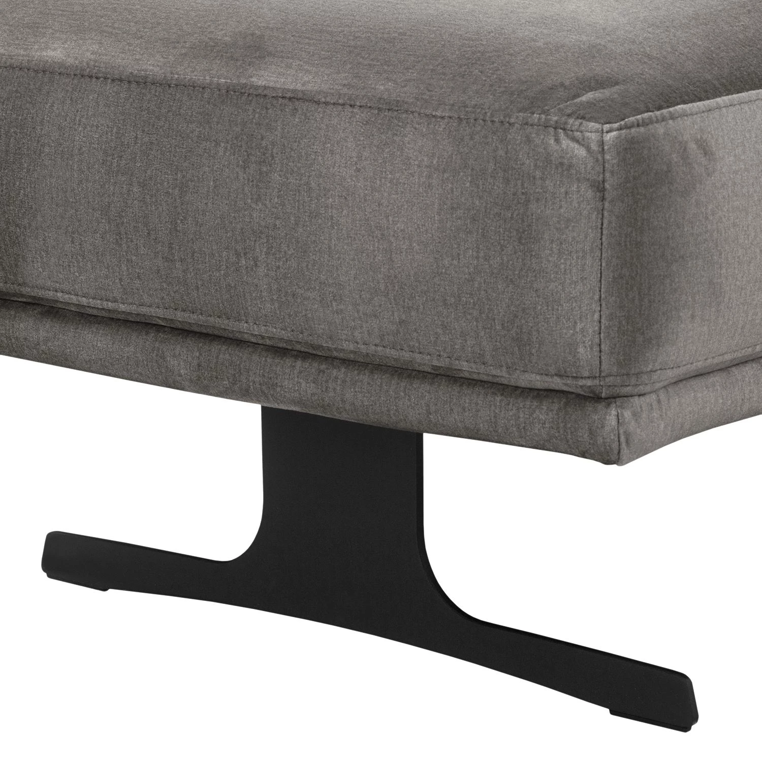 Fredriks Repose-pieds capitonné Hendra II - Tissu - Velours Onoli: Gris fumé 7 Fredriks Repose-pieds capitonné Hendra II - Tissu - Velours Onoli: Gris fumé – Image 5