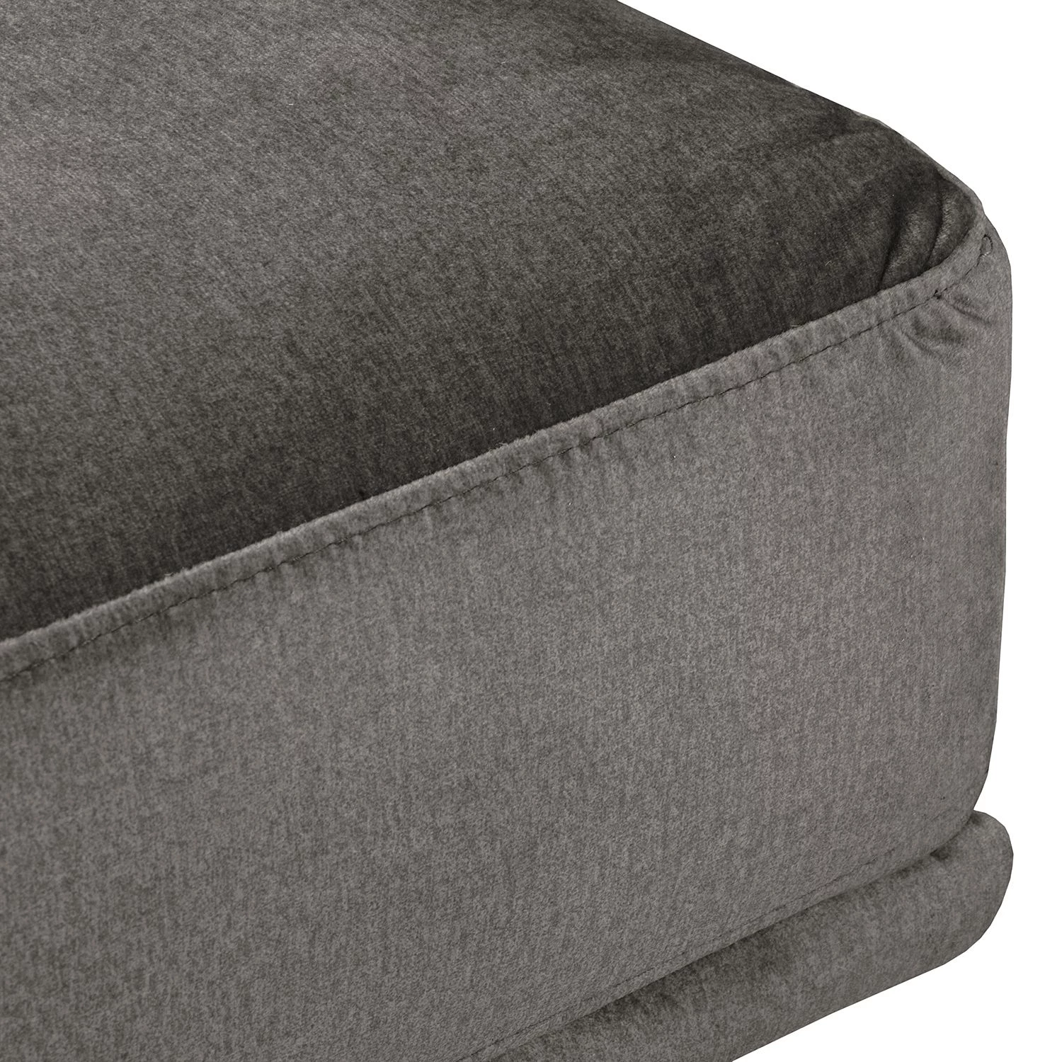 Fredriks Repose-pieds capitonné Hendra II - Tissu - Velours Onoli: Gris fumé 8 Fredriks Repose-pieds capitonné Hendra II - Tissu - Velours Onoli: Gris fumé – Image 6