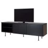 Tenzo Meuble TV Plain I - Noir / Imitation noyer -Meubles de salon Soldes 1000179408 190724 06292400136 IMAGE P000000001000179408