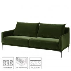 Studio Copenhagen Canapé Pouch (3 places) - Velours - Vert foncé -Meubles de salon Soldes 1000179414 200207 10241700002 ICON DETAILS P000000001000179414 icon seal