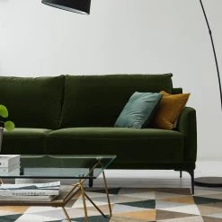 Studio Copenhagen Canapé Pouch (3 places) - Velours - Vert foncé 26 Studio Copenhagen Canapé Pouch (3 places) - Velours - Vert foncé -Meubles de salon Soldes 1000179414 200320 15313700005 DETAILS P000000001000179414