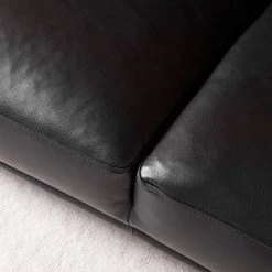 Studio Copenhagen Canapé Harlev (2 places) - Cuir véritable - Noir -Meubles de salon Soldes 1000179417 200421 11334400007 DETAILS P000000001000179417