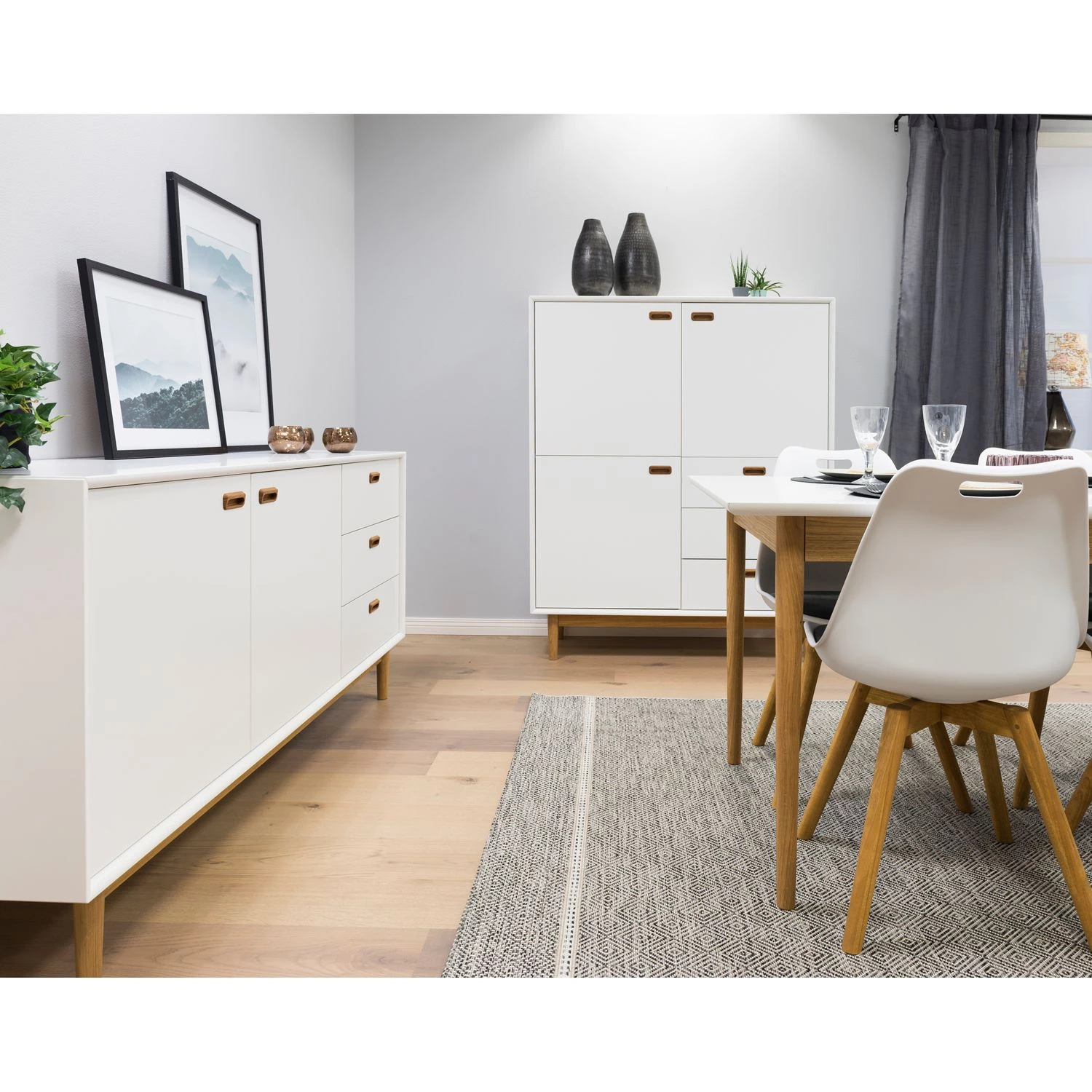 Tenzo Buffet Svea II - Blanc / Imitation chêne 6 Tenzo Buffet Svea II - Blanc / Imitation chêne – Image 4