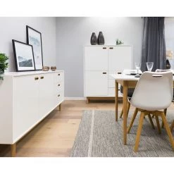 Tenzo Buffet haut Svea - Blanc / Imitation chêne 13 Tenzo Buffet haut Svea - Blanc / Imitation chêne -Meubles de salon Soldes 1000179428 190724 06293500222 MOOD DETAILS P000000001000179428 mood