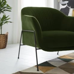 Studio Copenhagen Fauteuil Lubz - Velours - Vert foncé 27 Studio Copenhagen Fauteuil Lubz - Velours - Vert foncé -Meubles de salon Soldes 1000179434 200320 15321000022 DETAILS P000000001000179434