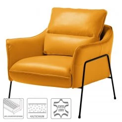 Studio Copenhagen Fauteuil Knokke II - Cuir véritable - Jaune doré -Meubles de salon Soldes 1000179435 200211 09285800010 ICON DETAILS P000000001000179435 icon seal