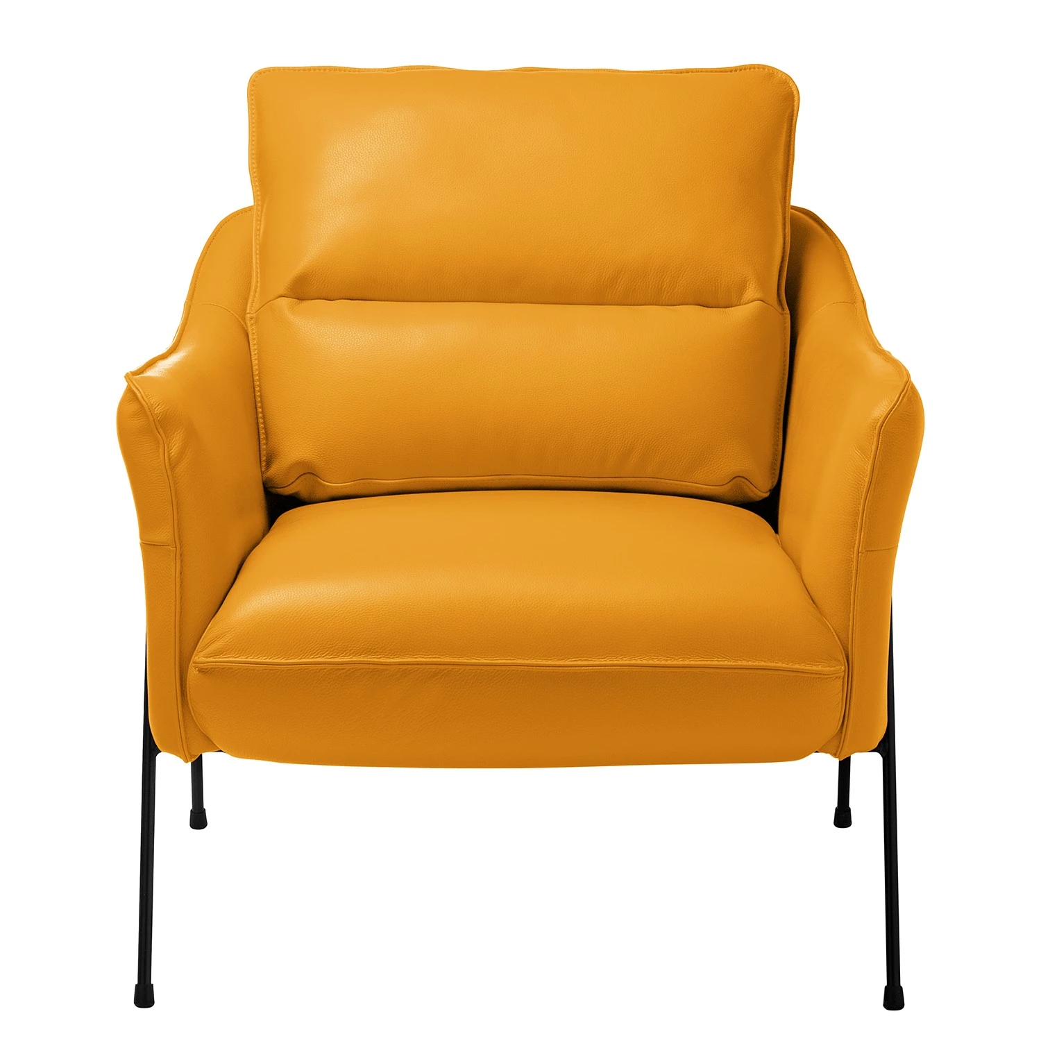 Studio Copenhagen Fauteuil Knokke II - Cuir véritable - Jaune doré 7 Studio Copenhagen Fauteuil Knokke II - Cuir véritable - Jaune doré – Image 5