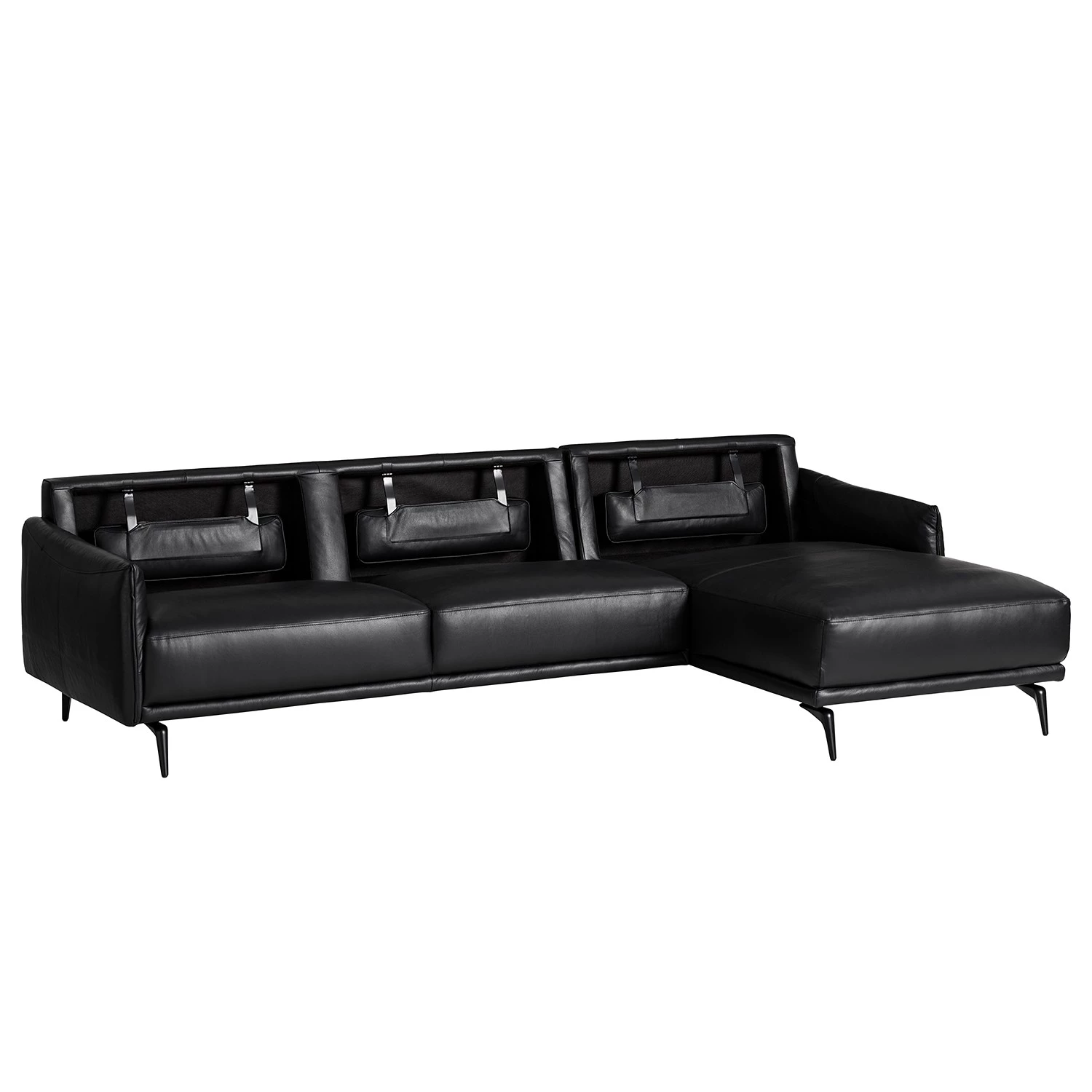 Studio Copenhagen Canapé d’angle Harlev - Cuir véritable - Méridienne courte à droite (vue de face) 7 Studio Copenhagen Canapé d’angle Harlev - Cuir véritable - Méridienne courte à droite (vue de face) – Image 5