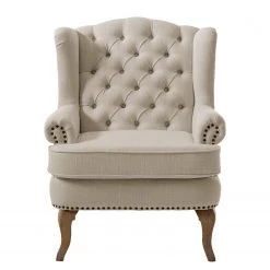 Maison Belfort Fauteuil Noda - Tissu - Crème -Meubles de salon Soldes 1000179520 200701 11543100010 DETAILS P000000001000179520