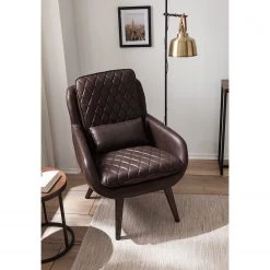 Ars manufacti Fauteuil Belrose I - Imitation cuir - Marron foncé -Meubles de salon Soldes 1000180872 200723 13373800002 MOOD DETAILS P000000001000180872 mood