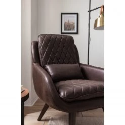 Ars manufacti Fauteuil Belrose I - Imitation cuir - Marron foncé -Meubles de salon Soldes 1000180872 200723 13373900003 DETAILS P000000001000180872
