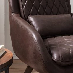 Ars manufacti Fauteuil Belrose I - Imitation cuir - Marron foncé -Meubles de salon Soldes 1000180872 200723 13373900004 DETAILS P000000001000180872