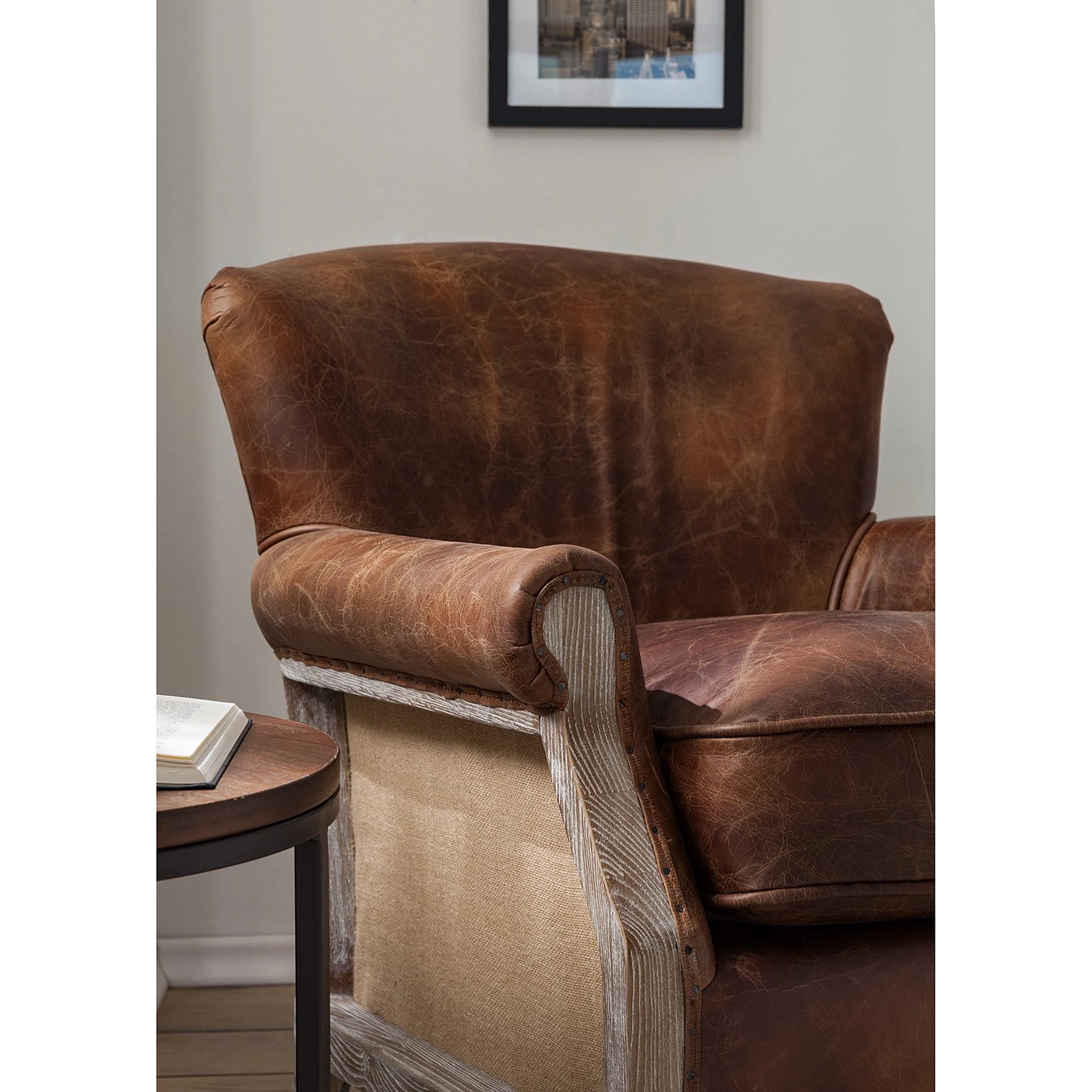 Maison Belfort Fauteuil Aleixo - Cuir - Marron 14 Maison Belfort Fauteuil Aleixo - Cuir - Marron – Image 12
