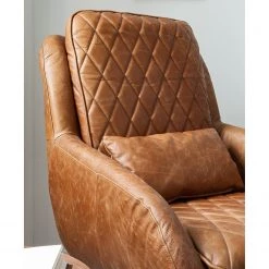 Ars manufacti Fauteuil Belrose II - Cuir véritable - Cognac -Meubles de salon Soldes 1000180883 200723 13375900028 DETAILS P000000001000180883