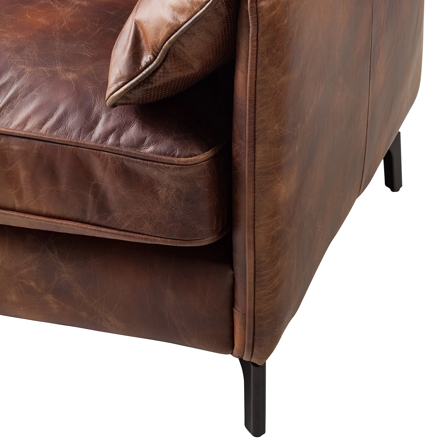 Ars manufacti Canapé Quesada (3 places) - Cuir - Marron 12 Ars manufacti Canapé Quesada (3 places) - Cuir - Marron – Image 10