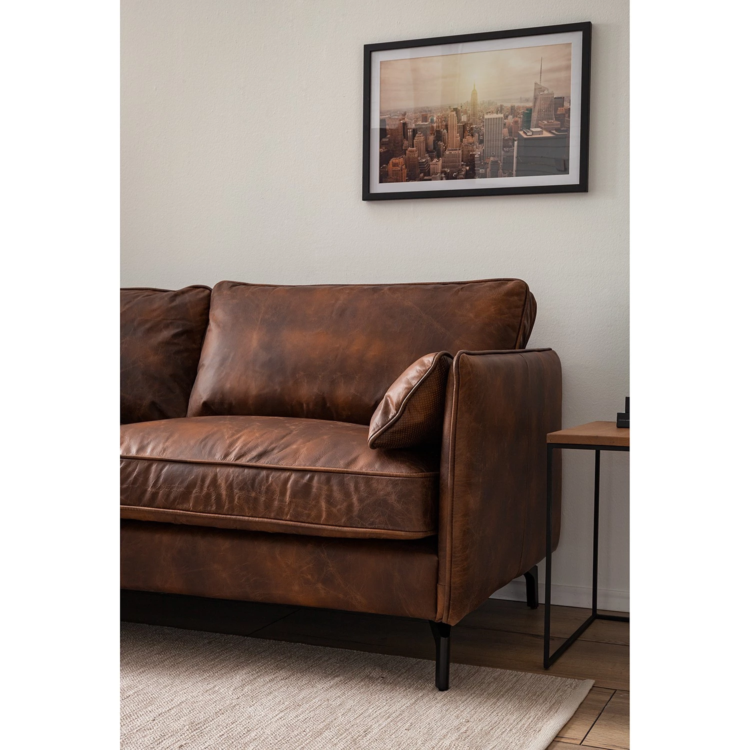 Ars manufacti Canapé Quesada (3 places) - Cuir - Marron 14 Ars manufacti Canapé Quesada (3 places) - Cuir - Marron – Image 12