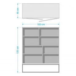 Red Living Buffet haut Frahan - Chêne sauvage -Meubles de salon Soldes 1000181277 211018 083456000514 SKETCH DETAILS P000000001000181277 sketch