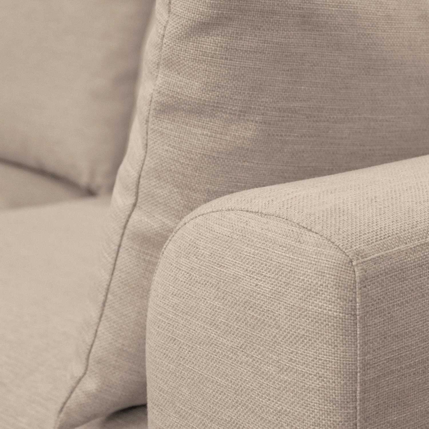 Maison Belfort Canapé d’angle Breves - Tissage à plat - Beige - Méridienne longue à droite (vue de face) 8 Maison Belfort Canapé d’angle Breves - Tissage à plat - Beige - Méridienne longue à droite (vue de face) – Image 6