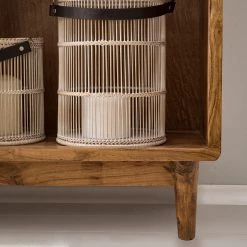 Ars manufacti Buffet haut Buuda - Partiellement en acacia massif - Écru / Acacia -Meubles de salon Soldes 1000182054 200227 06193100005 MOOD DETAILS P000000001000182054 mood