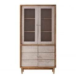 Ars manufacti Vitrine Buuda - Partiellement en acacia massif - Écru / Acacia 29 Ars manufacti Vitrine Buuda - Partiellement en acacia massif - Écru / Acacia -Meubles de salon Soldes 1000182056 200225 06193500020 DETAILS P000000001000182056