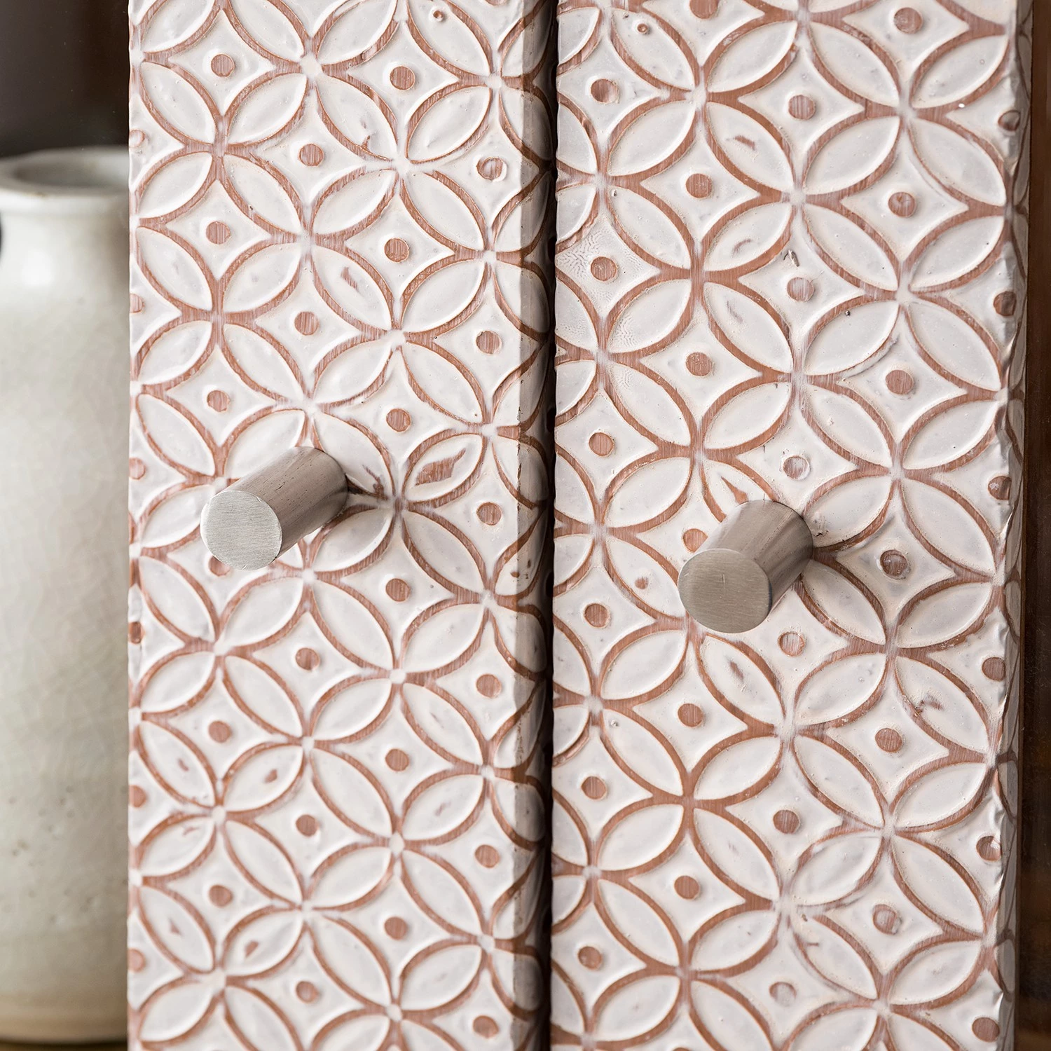 Ars manufacti Vitrine Buuda - Partiellement en acacia massif - Écru / Acacia 11 Ars manufacti Vitrine Buuda - Partiellement en acacia massif - Écru / Acacia – Image 9