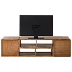 Ars manufacti Meuble TV Buuda - Partiellement en acacia massif - Écru / Acacia -Meubles de salon Soldes 1000182065 200227 14561200004 DETAILS P000000001000182065