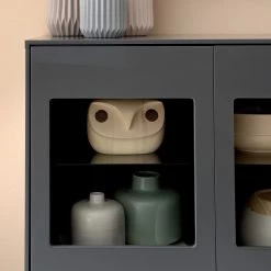 Mørteens Ensemble meubles TV Lindholm III (4 él.) - Partiellement en chêne massif - Gris -Meubles de salon Soldes 1000182337 200108 13510500049 DETAILS P000000001000182337