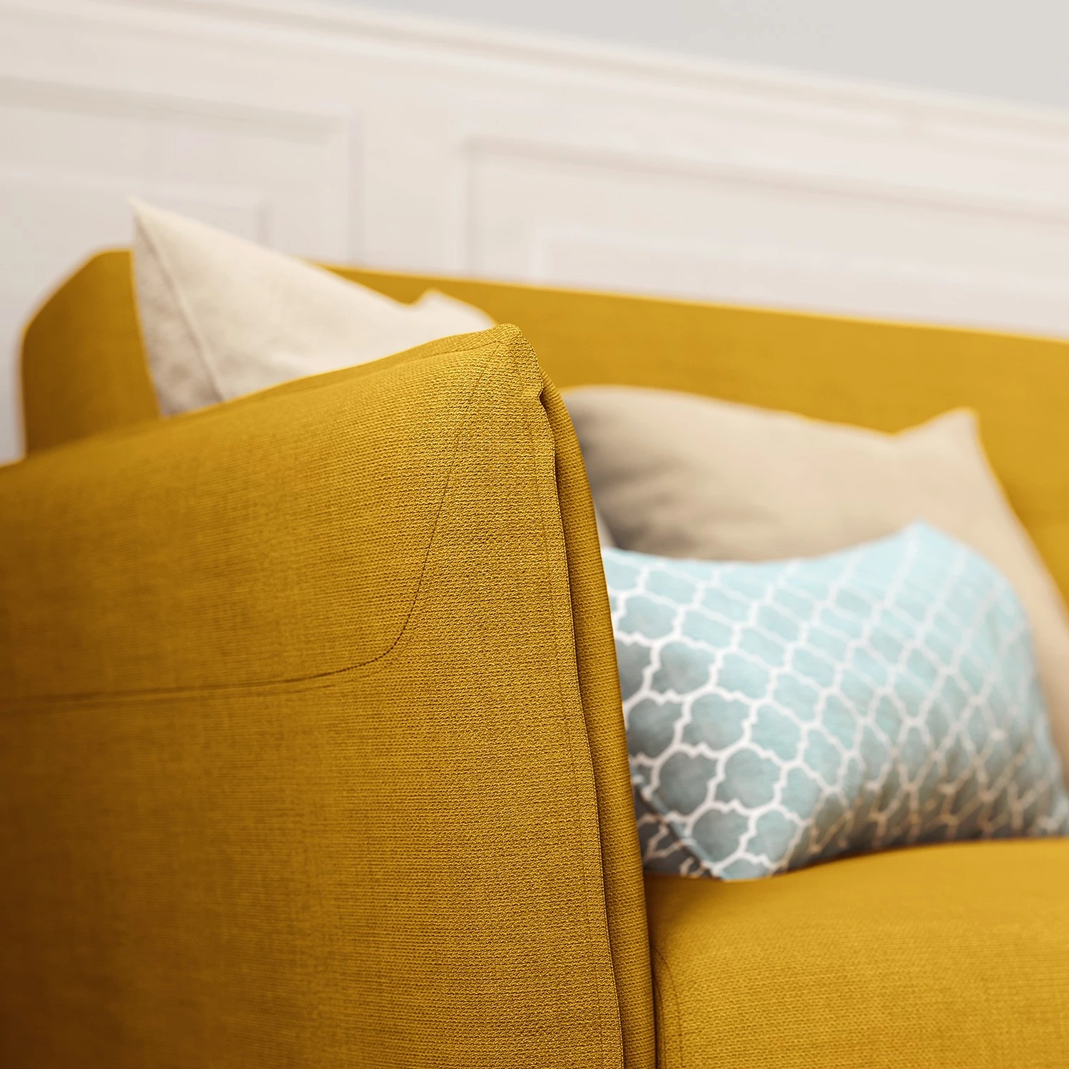 Mørteens Canapé convertible Asbro I - Tissu - Jaune 14 Mørteens Canapé convertible Asbro I - Tissu - Jaune – Image 12