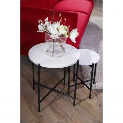 Norrwood Bout de canapé Terrazzo VI - Terrazzo / Métal - Multicolore / Noir -Meubles de salon Soldes 1000182833 200428 12072000005 MOOD DETAILS P000000001000182833 mood