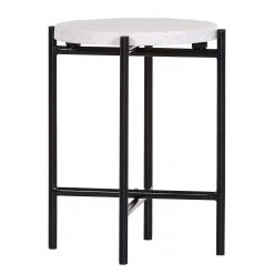 Norrwood Bout de canapé Terrazzo V - Terrazzo / Métal - Multicolore / Noir