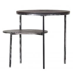 Red Living Table d'appoint Pondo - Acacia massif / Métal - Noir