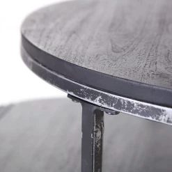 Red Living Table d'appoint Pondo - Acacia massif / Métal - Noir -Meubles de salon Soldes 1000182836 190731 14365600078 DETAILS P000000001000182836