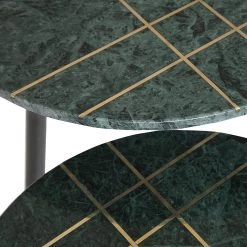 Jack & Alice Tables gigognes Marbollo III (2 élém.) - Marbre / Métal - Vert / Doré -Meubles de salon Soldes 1000182843 190731 14365700096 DETAILS P000000001000182843