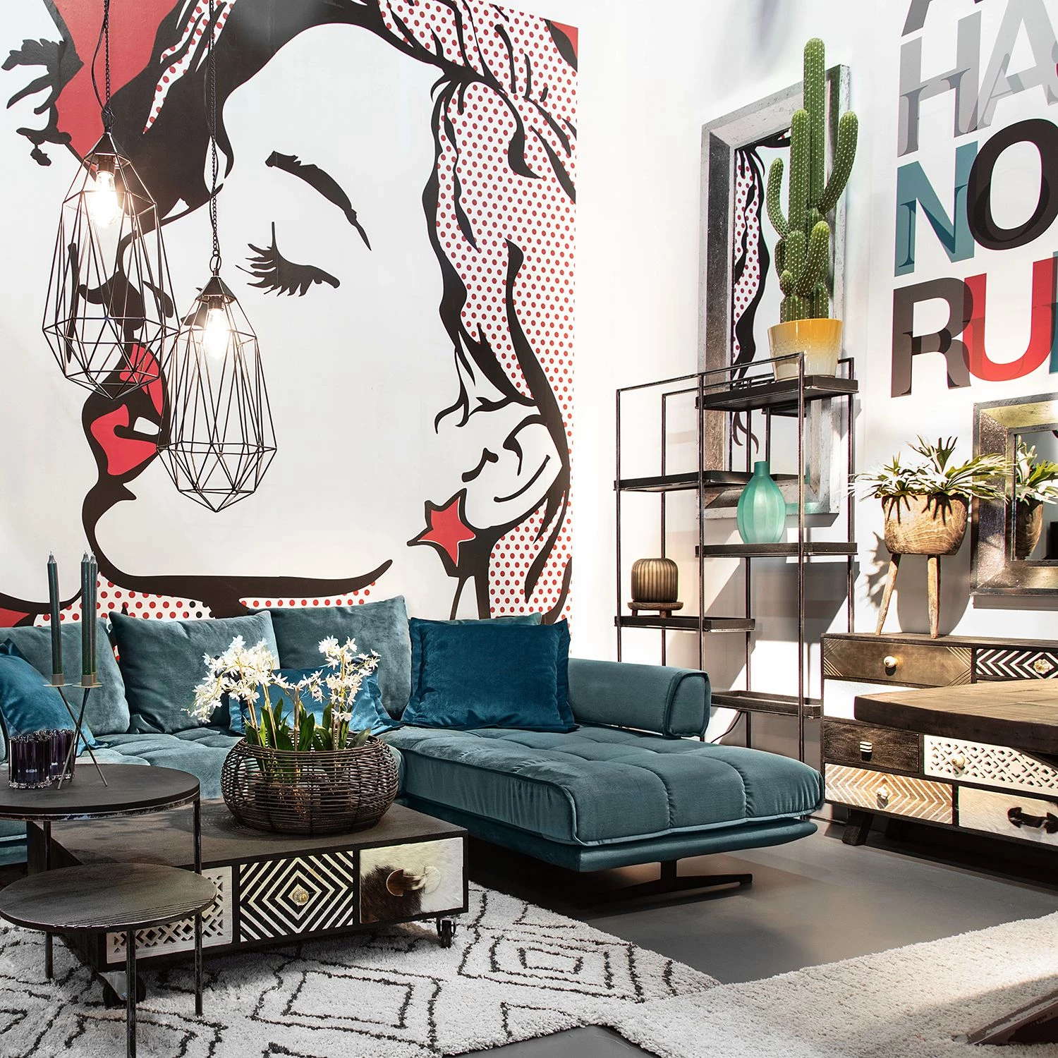 Red Living Étagère Pondo - Acacia massif / Métal - Acacia noir / Noir 4 Red Living Étagère Pondo - Acacia massif / Métal - Acacia noir / Noir – Image 2