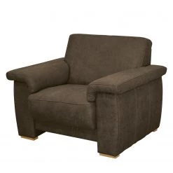 Modoform Fauteuil Picabu - Aspect cuir vieilli - Marron foncé