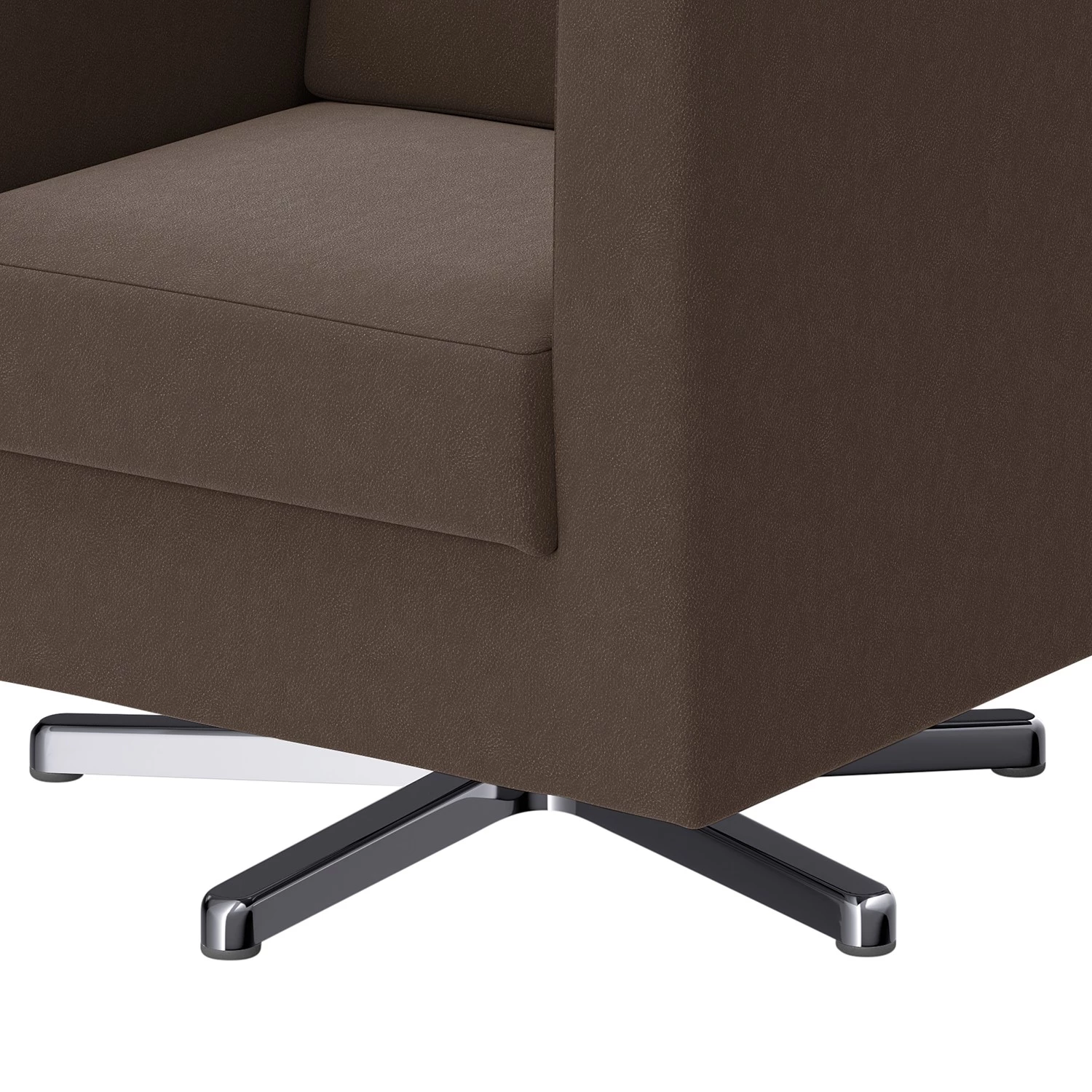 Loftscape Fauteuil Nibley I - Cuir véritable - Marron foncé 11 Loftscape Fauteuil Nibley I - Cuir véritable - Marron foncé – Image 9